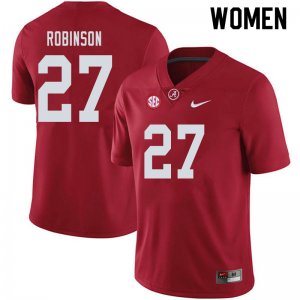 NCAA Women's Alabama Crimson Tide #27 Joshua Robinson Stitched College 2019 Nike Authentic Crimson Football Jersey FZ17I43IE